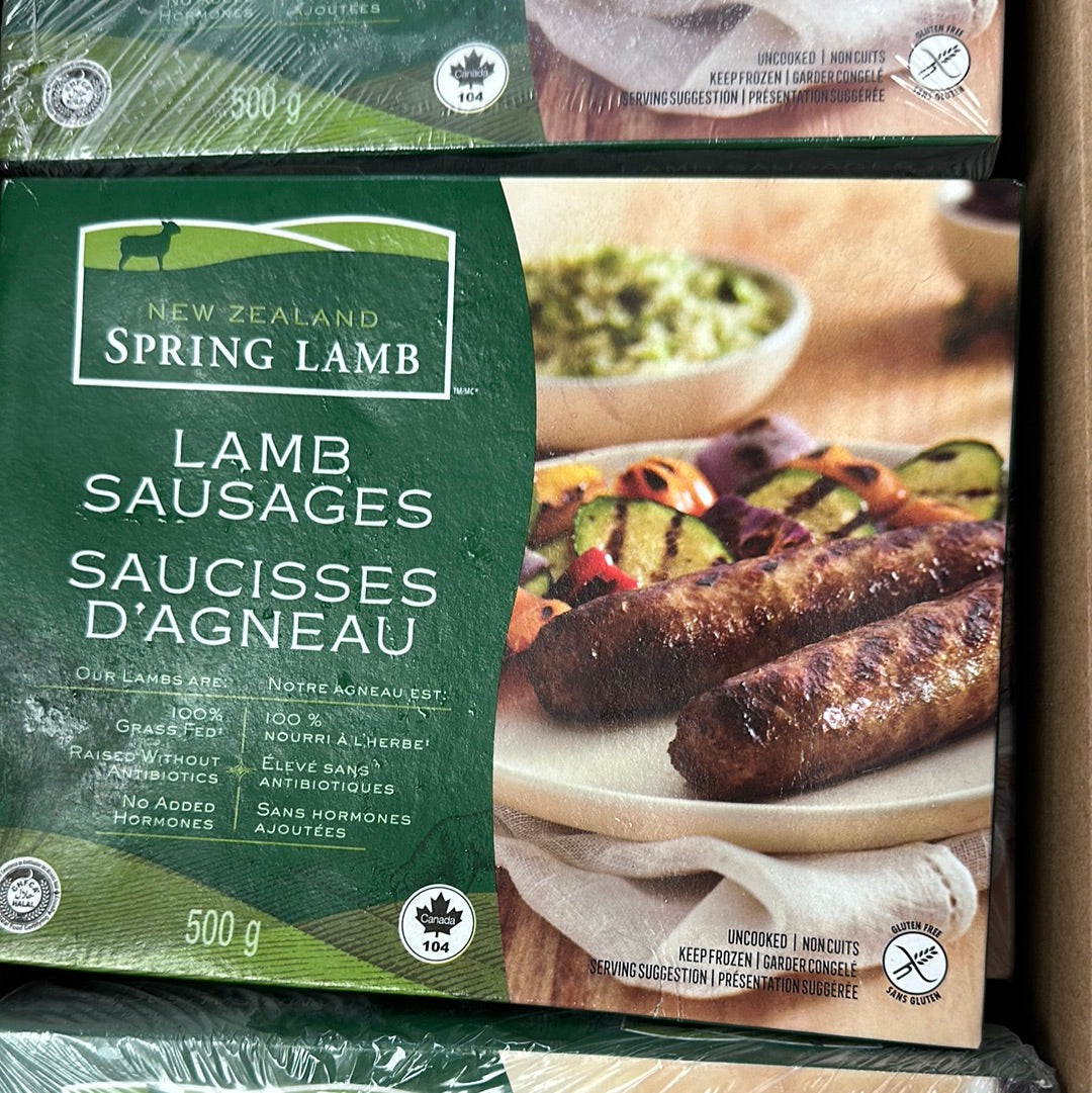 NEW ZEALAND LAMB SAUSAGES 100% grassfed