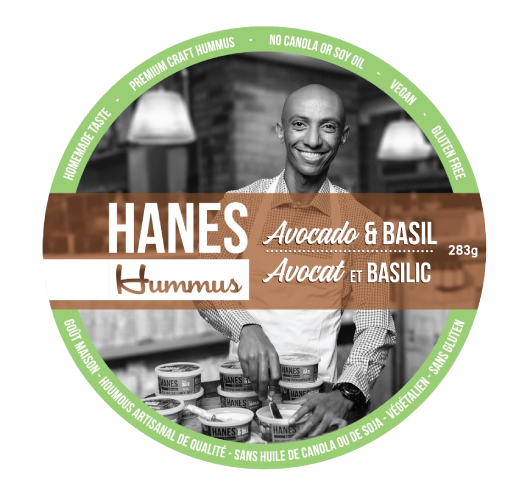 HANES HUMMUS - AVACADO & BASIL - 283g