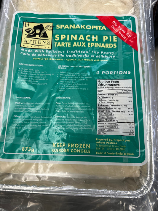 ATHENS SPANAKOPITA-SPINACH PIE