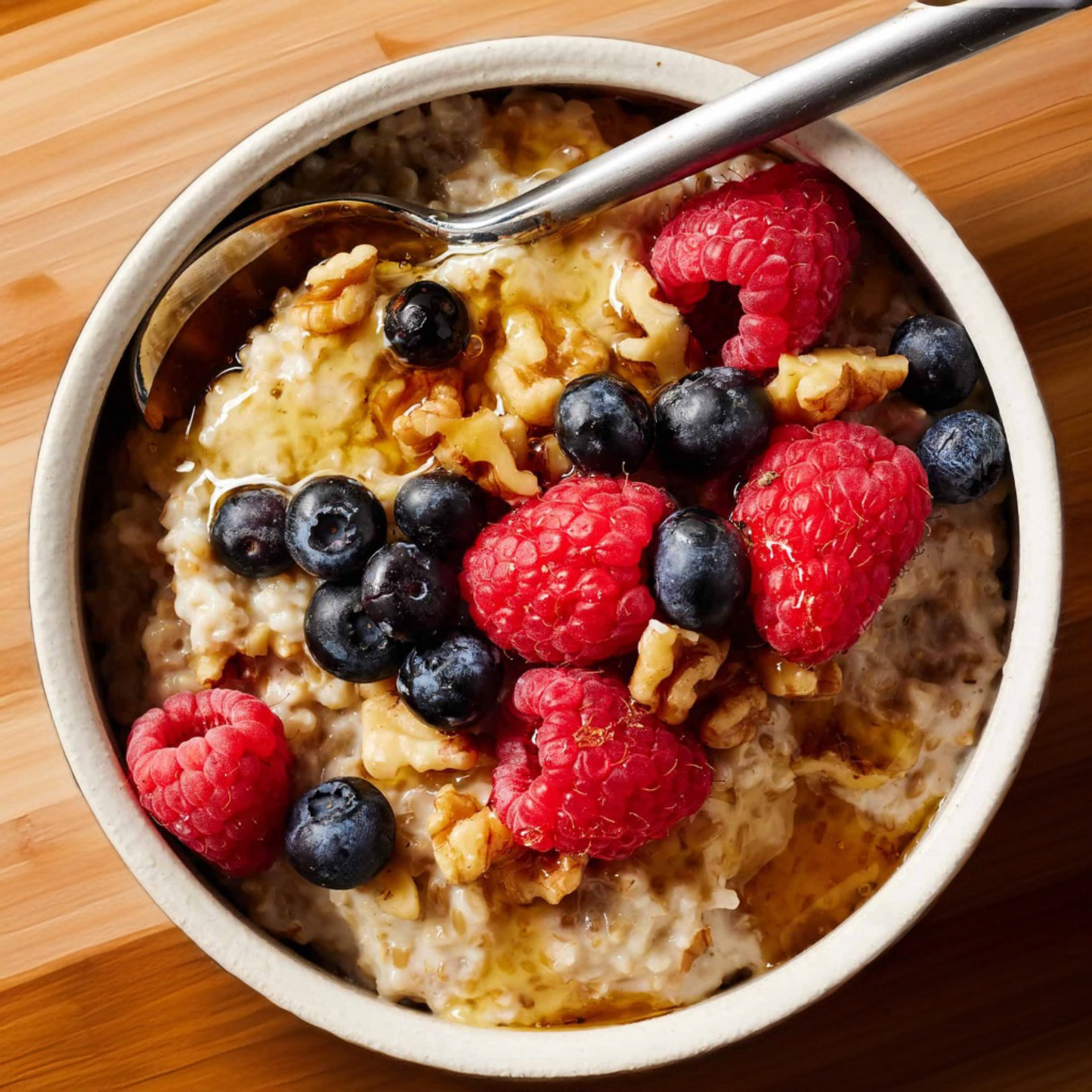 Pre-Set Meal - Breakfast - Steel Cut Oats and Peaches, Blackberries & Strawberries