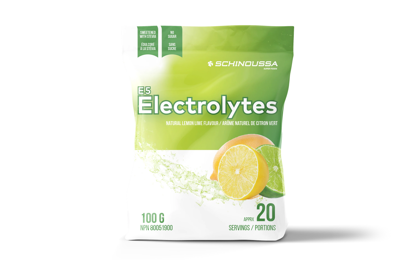 SCHINOUSSA-  E5 ELECTROLYTES NATURAL LEMON LIME