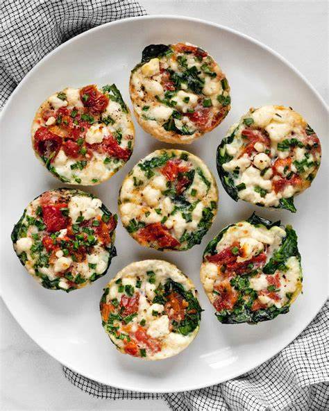 Egg Bites - EGG WHITES, SPINACH & FETA - Cooked & Portioned - 2/Pkg